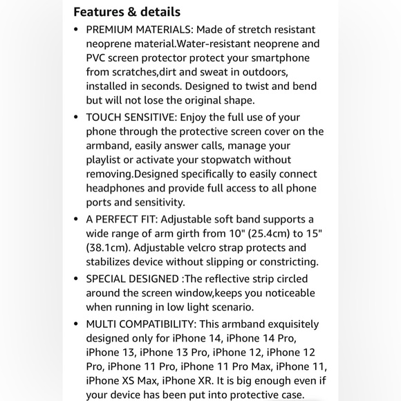 LOVPHONE Sports Armband for IPhones. Holds Key, Earbuds & Card. Rosy/Black. NEW! - Picture 7 of 15